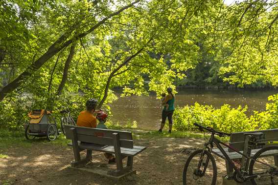 The bike paths in Joliette