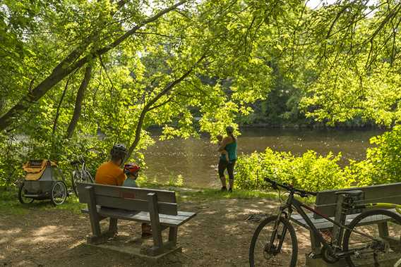 The bike paths in Joliette