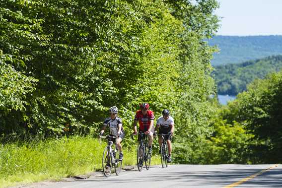 Go around the two lakes in Saint-Donat by bike