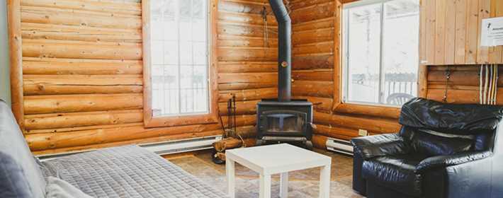 L'intérieur d'un chalet à Plein Air Lanaudia