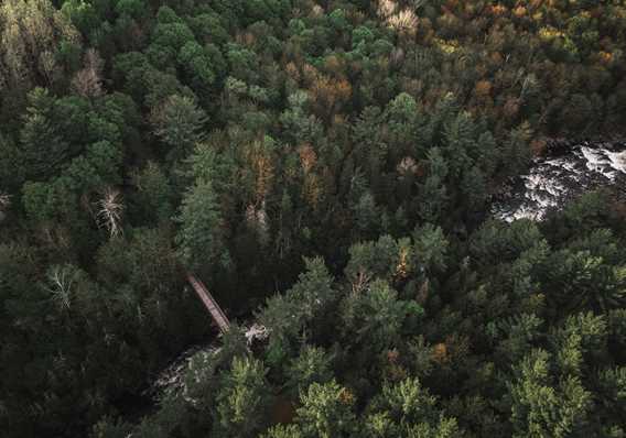 Top view of the Park Regional des Chutes-Monte-à-Peine-et-des-Dalles