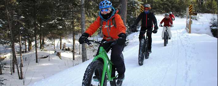 Faire du fatbike à Saint-Donat