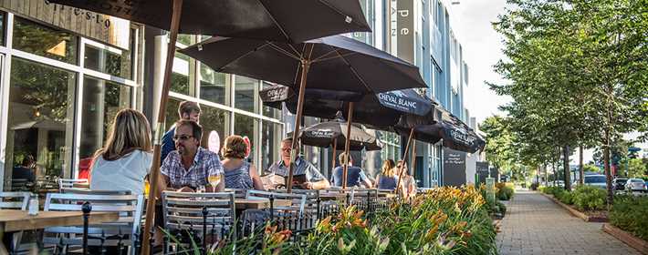 Downtown of Repentigny during summer