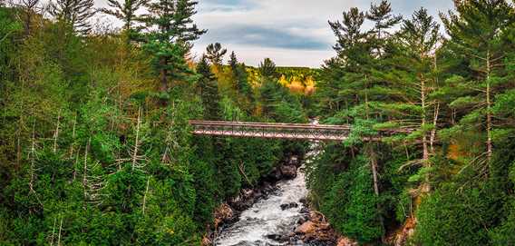 Pont au Parc régional des chutes Monte-à-Peine-et-des-Dalles